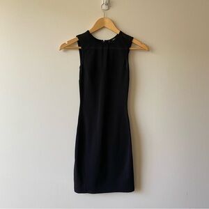 Wilfred Free Mesh Sheer Sweetheart Neck Tank Bodycon Dress Black Size 00